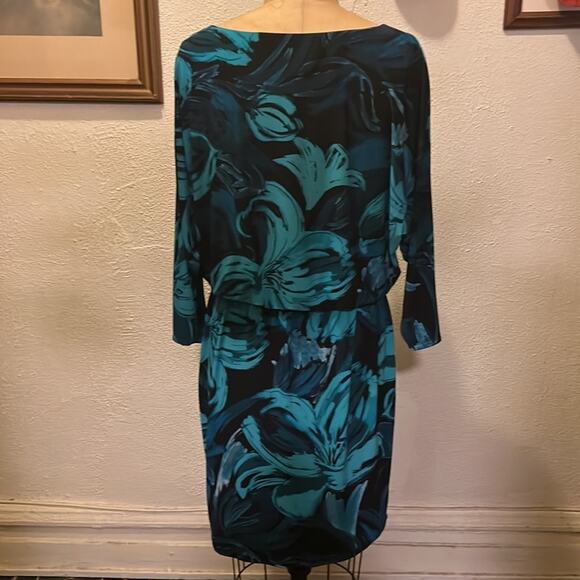 Anne Klein Multicolor Blouson Dress NWT Size 12 - Picture 7 of 10